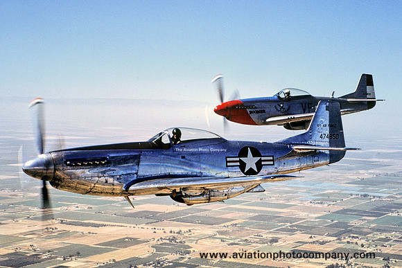 USAAF North American P-51D Mustang '474850' Air to Air (1974)