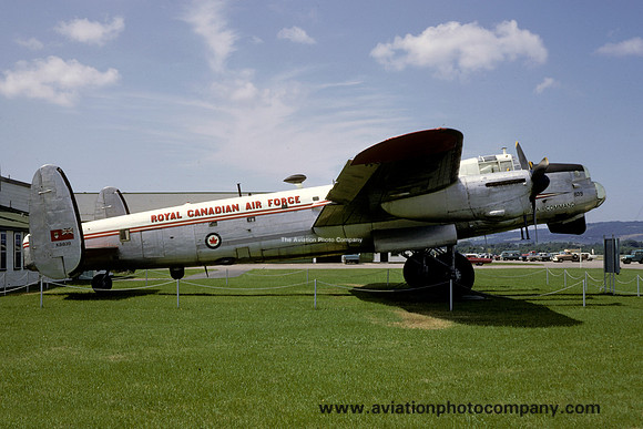 Royal Canadian Air Force Avro Lancaster B.X(MR) KB839 displayed at Greenwood (1971)