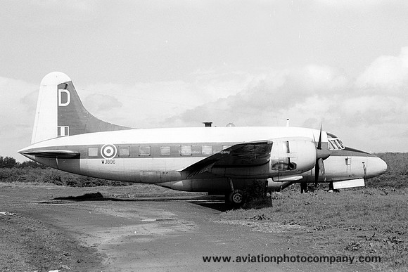 RAF Vickers Varsity T.1 WJ896/D at the Catterick Fire School (1976)