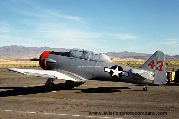 North American SNJ-4 Texan N7038C at Reno (1975)