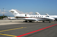 SAT - Sakhalin Airlines Cessna 750 Citation X P4-BUS at Geneva (2008)