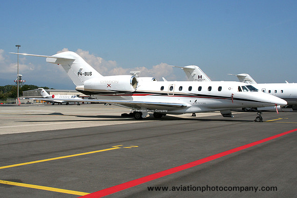 SAT - Sakhalin Airlines Cessna 750 Citation X P4-BUS at Geneva (2008)