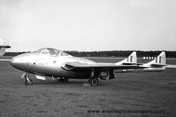 RAF Bruggen De Havilland Vampire T.11 XH309 (1956)