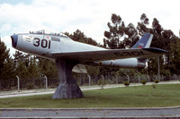 Portuguese Air Force North American F-86F Sabre 5301 displayed at Monte Real (1984)