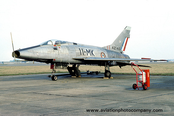 French Air Force North American F-100D Super Sabre 42146/11-MJ stored at RAF Sculthorpe (1976)