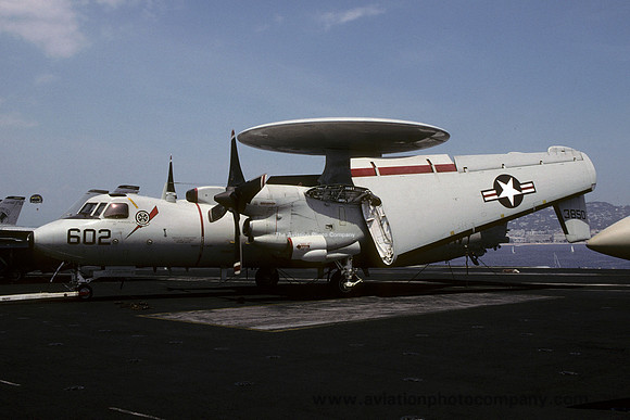 US Navy VAW-124 Grumman E-2C Hawkeye 163850/AJ-602 on board USS Enterprise (2001)