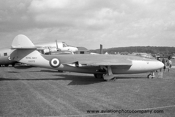 Royal Navy Hawker P.1052 VX272 at RAF Colerne (1965)