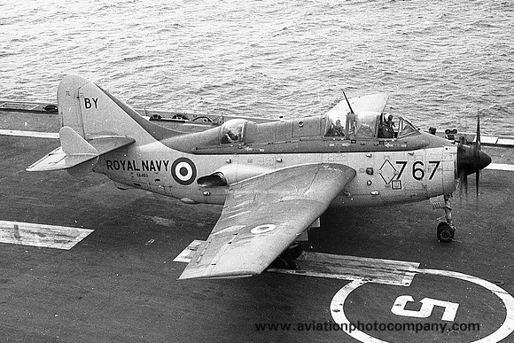 Royal Navy 849 Squadron Fairey Gannet AS.4 XA463/BY767 on board HMS Hermes (1966)