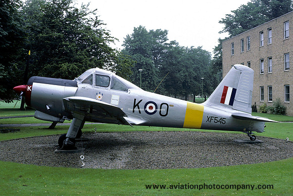 RAF Percival Provost T.1 XF545 displayed at Linton on Ouse (1987)