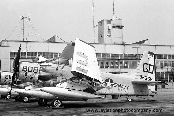 US Navy VAW-33 Douglas EA-1F Skyraider 132555/GD-808