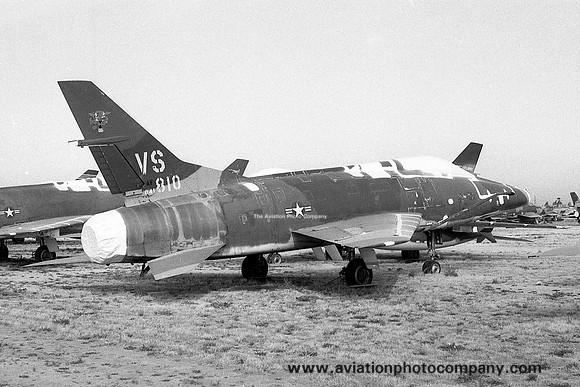 USAF Colorado ANG North American F-100C Super Sabre 54-1810 at MASDC Davis Monthan (1972)