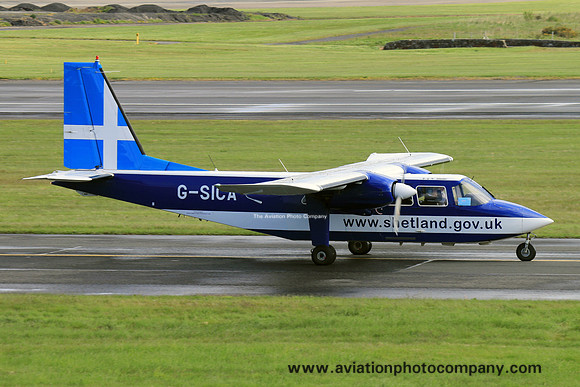 Shetland Leasing and Property Development Britten Norman BN-2 Islander G-SICA at Prestwick (2015)