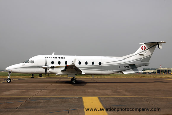 Swiss Air Force LTDB Beech 1900D T-729 at RIAT Fairford (2013)