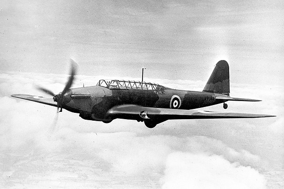 RAF Fairey Battle K7558 Air to Air