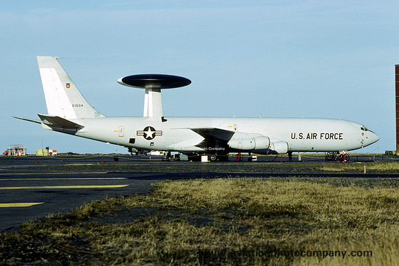 USAF 552 AWACW Boeing E-3A Sentry 76-1604 at Keflavik (1979)