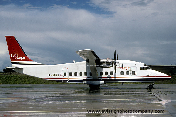 Gill Airways Short SD-360 G-BNYI at Newcastle Woolsington (1998)