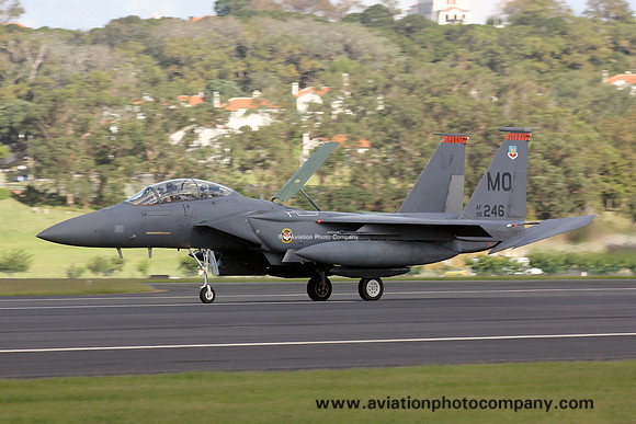 USAF 366 FW 391 FS McDonnell Douglas F-15E Strike Eagle 90-0246/MO at Lajes (2012)