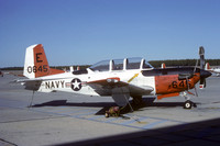 US Navy TAW-5 Beech T-34C Mentor 160645/E at NAS Whiting Field (1984)