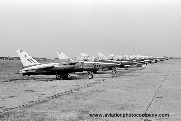 RAF 4 FTS Folland Gnat T.1 lineup (1975)