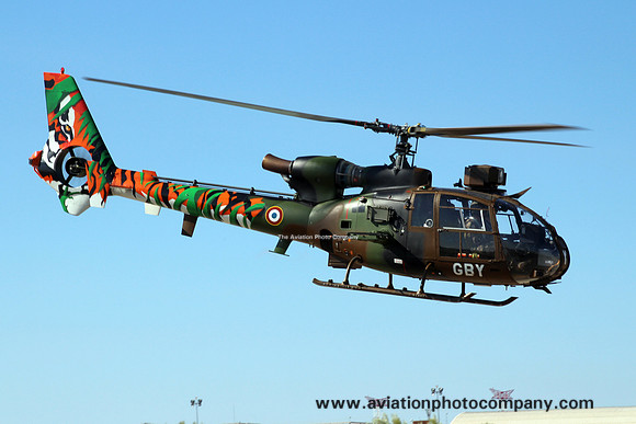 French Army 3 RHC Aerospatiale SA.342M Gazelle 4145/GBY at the NATO Tiger Meet Zaragoza (2016)