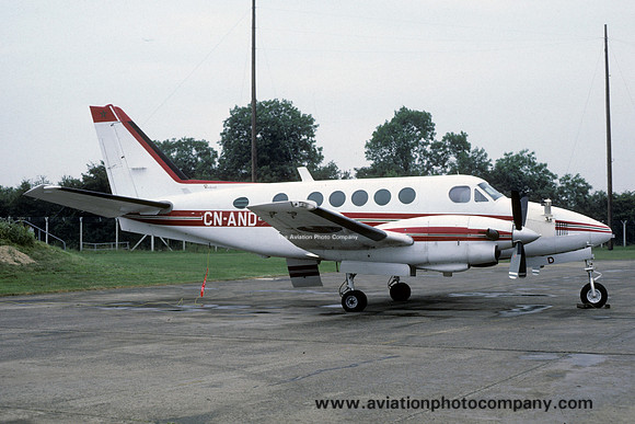 Moroccan Air Force Beech A100 King Air CN-AND at IAT Fairford (1987)