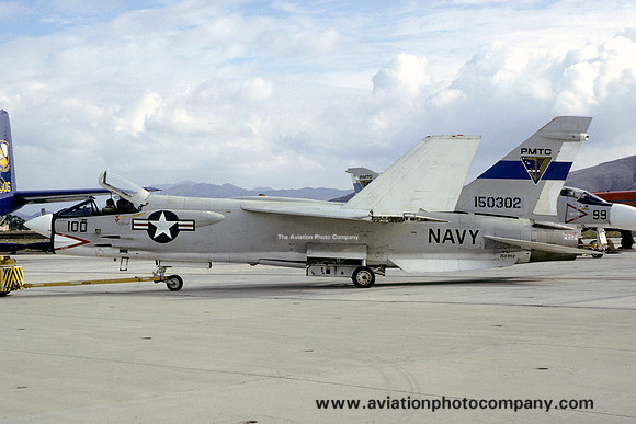 US Navy PMTC Chance F-8J Crusader 150302/100 at Point Mugu (1978)