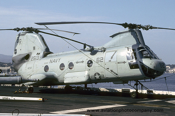 US Navy HC-8 Vertol CH-46D Sea Knight 152513/BR-62 on board USS Kearsarge (2001)