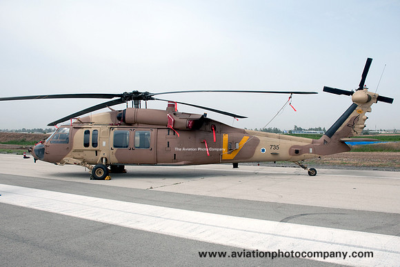 Israeli Air Force 123 Squadron Sikorsky UH-60A 735 at the Tel Nof Open Day (2014)