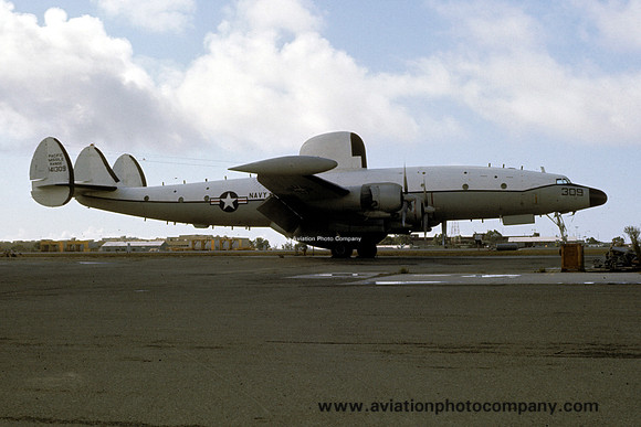 US Navy Pacific Missle Range Lockheed EC-121K Warning Star 141309 at Point Mugu (1975)
