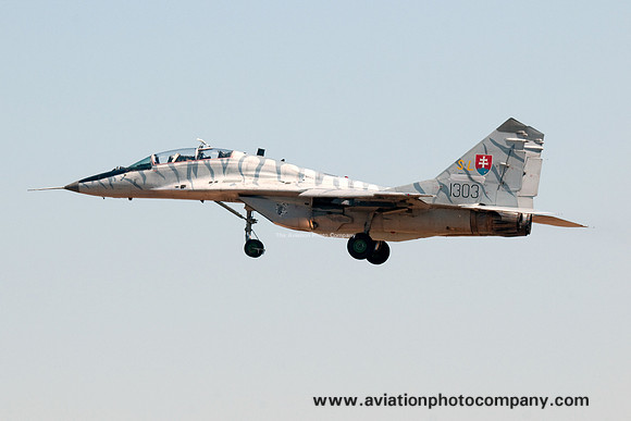 Slovakian Air Force Mikoyan MiG-29UBS 1303 at the Kecskemet Airshow (2013)