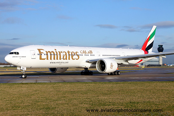 Emirates Boeing 777-300ER A6-ANM at Manchester (2014)
