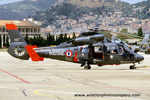 French Navy 35F Aerospatiale SA.365N 157 at Hyeres (2004)