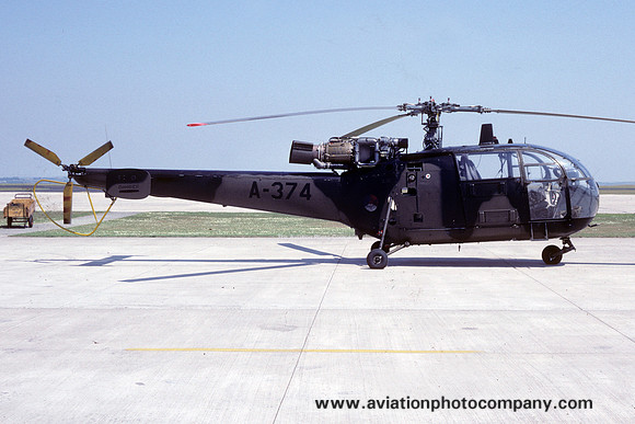 Dutch Air Force 298 Squadron Sud Alouette III A-374 (1989)
