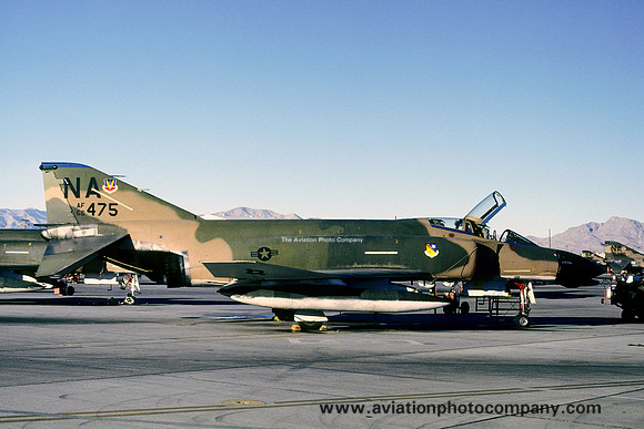 USAF 474 TFW 428 TFS McDonnell F-4D Phantom 66-7475/NA at Nellis AFB (1979)