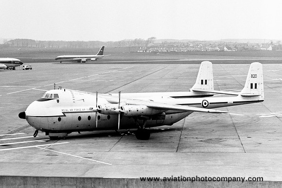 RAF AWA Argosy C.1 XN820 at Prestwick (1970)