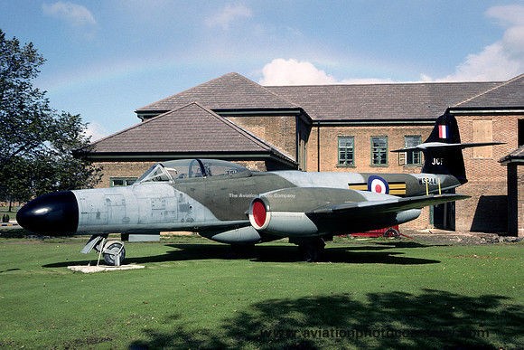 RAF Gloster Meteor NF.14 WS844 displayed at RAF Leeming (1987)