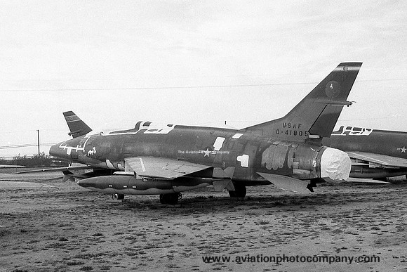 USAF Colorado ANG 120 TFS North American F-100C Super Sabre 54-1805 at MASDC Davis Monthan (1972)