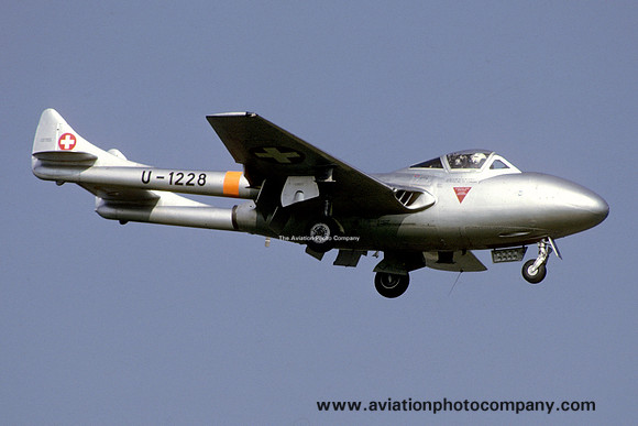 Swiss Air Force De Havilland Vampire T.55 U-1228 (1985)
