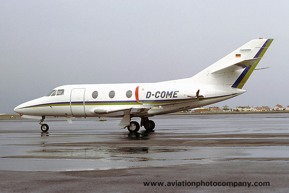 Dassault Falcon 10 D-COME at Reykjavik (1977)