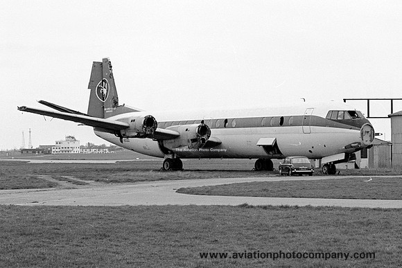 Invicta Vickers Vanguard G-AXOO stored at Manston (1976)