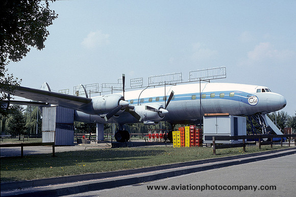 Lockheed L-1049G Constellation F-BHMJ in use as a cafe (1976)