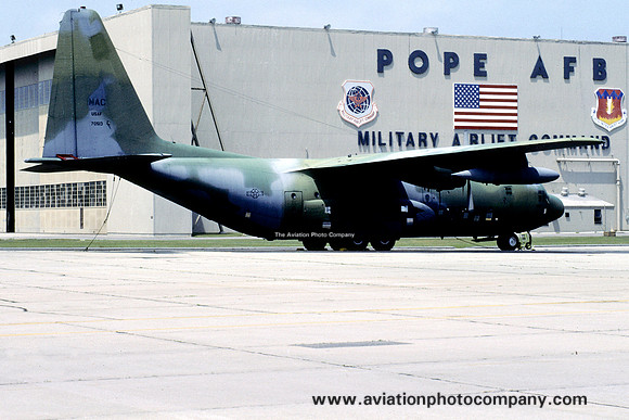 USAF 317 TAW Lockhee C-130A Hercules 57-0513 at Pope AFB (1991)