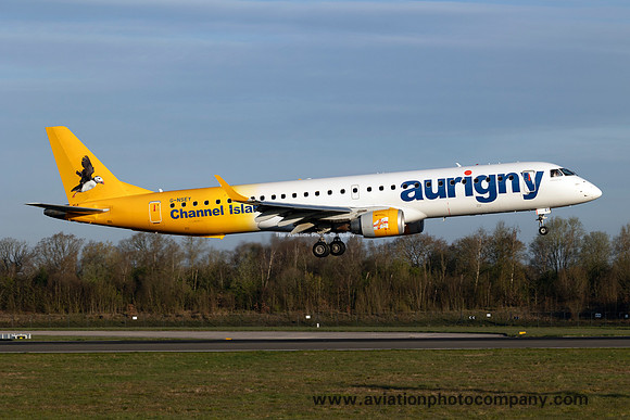 Aurigny Air Services Embraer ERJ-195ST G-NSEY at Manchester (2024)