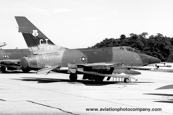 USAF Connecticut ANG 118 TFS North American F-100D Super Sabre 56-3183/CT (1975)