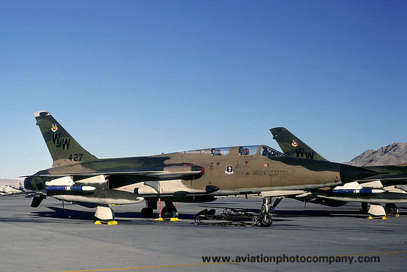 USAF 35 TFW 562 TFS Republic F-105G 62-4427/WW Thunderchief at Nellis AFB (1980)