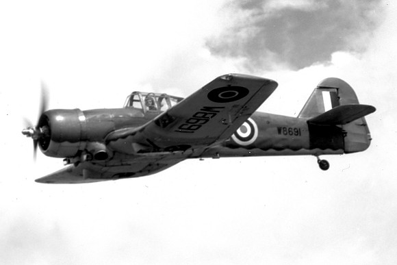 RAF Miles Master III W8691 Air to Air