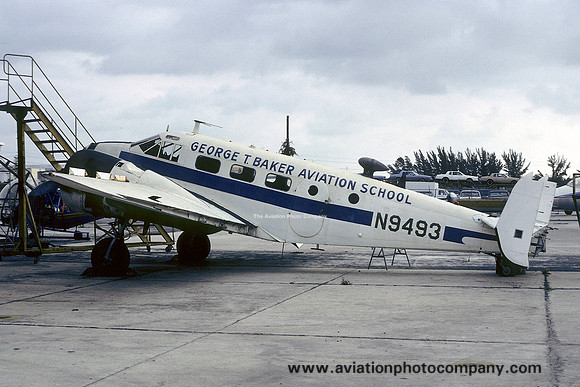 George T Baker Aviation School Beech 18 (UC-45J) N9493 (1980)