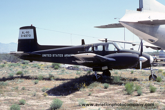 US Army Beech U-8D Seminole 56-3701 at the Pima County Museum (1984)