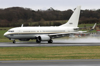US Navy Boeing C-40A Clipper 166695 at Prestwick (2024)