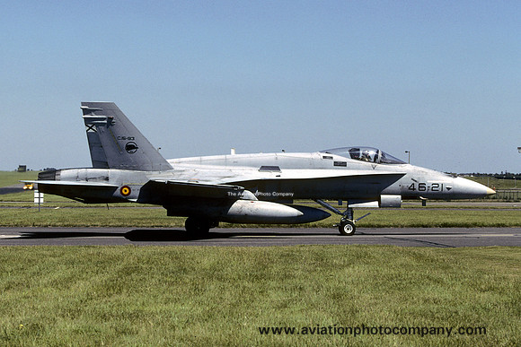 Spanish Air Force Ala 46 McDonnell Douglas F/A-18A Hornet C.15-93/46-21 at RAF Waddington (2003)